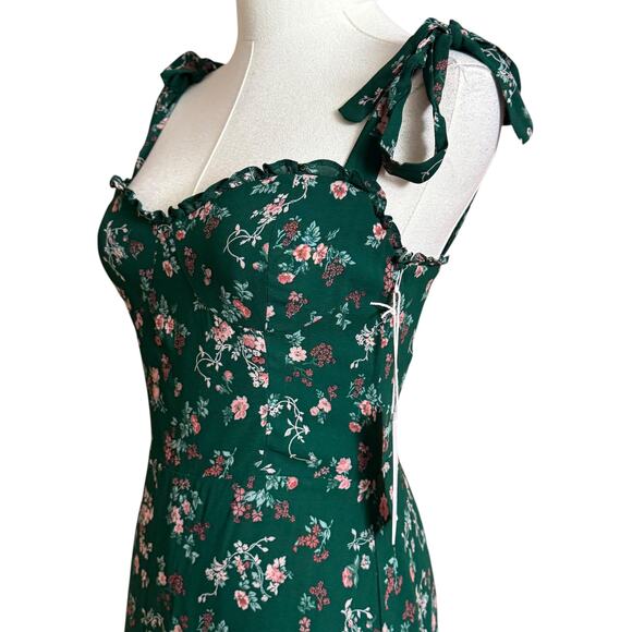 Reformation NEW Nikita Midi Dress Emilia Floral Print Size 4 100% Viscose Lined - Picture 12 of 16